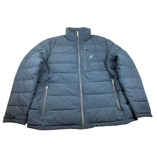 Nautica Mens XL Blue Down Puffer Jacket Coat