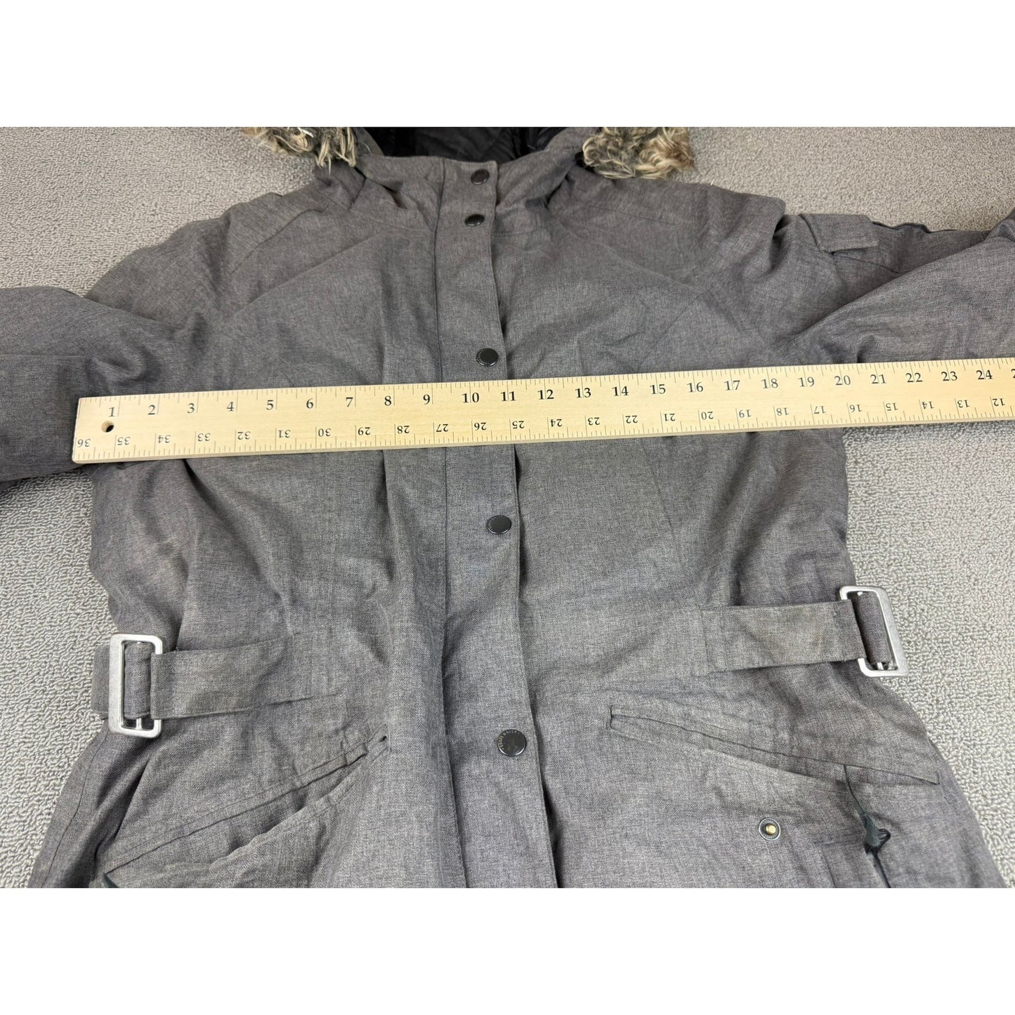 Eddie Bauer Women's Medium Gray Superior Down Stadium Parka