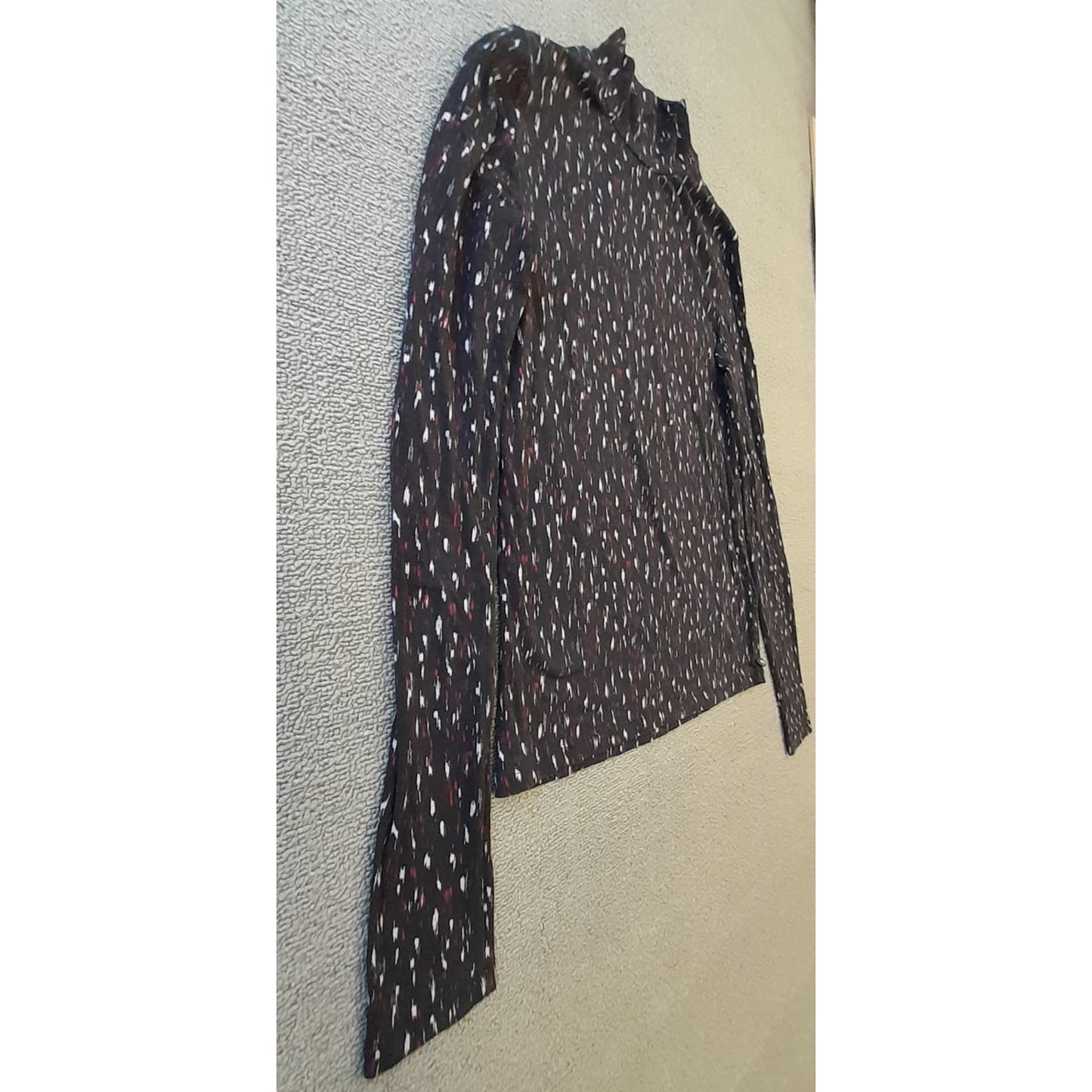 Scotch & Soda Amsterdam Women's Small Patterned Long Sleeve Mock Neck Top