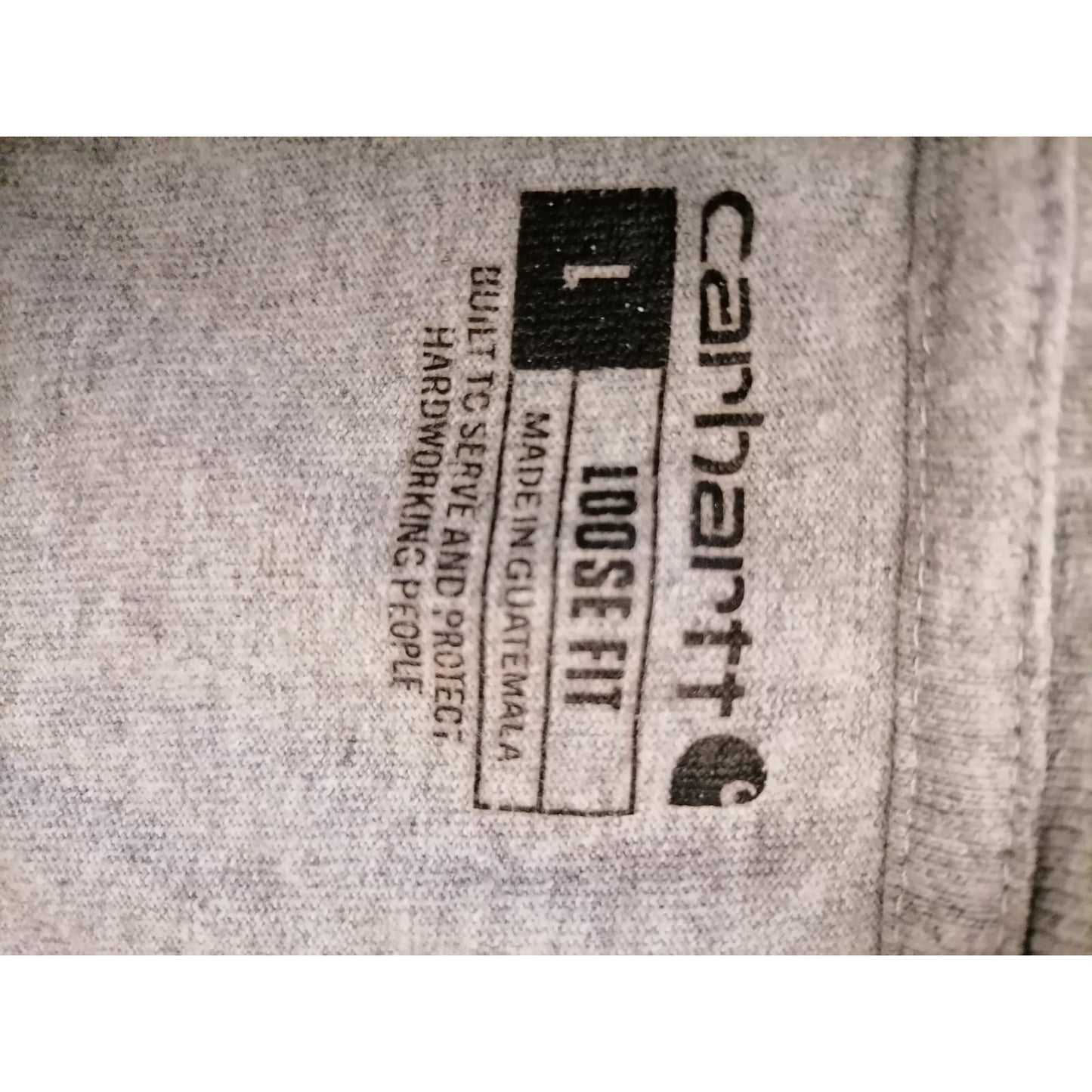 Carhartt Large Male Grey Long Sleeve Durable Pocket Cotton Shirt Work Wear