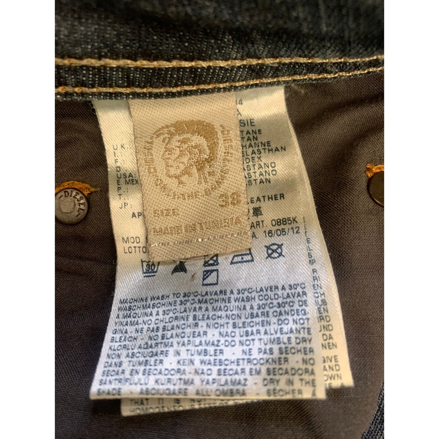 Y2K DIESEL Men's 38 "Industry" Denim Division Straight Leg Jeans