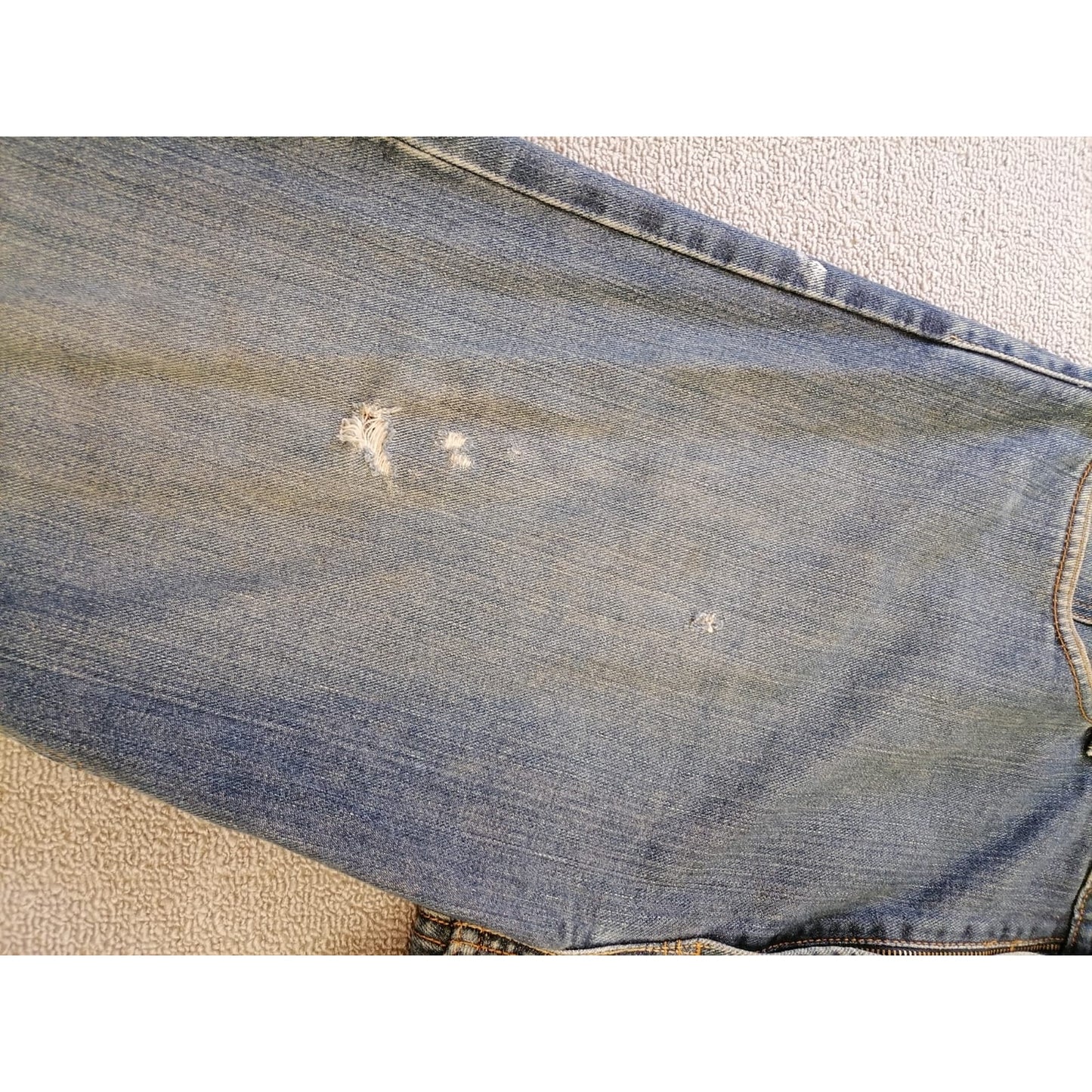 Levi's 505 Male W38 L34 Classic Blue Denim Jeans Regular Fit Durable Everyday