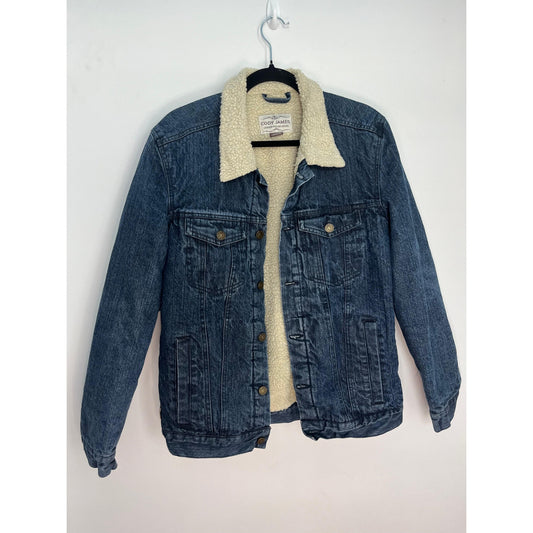Cody James Denim Jacket Men Small Sherpa Lined Western Trucker Blue