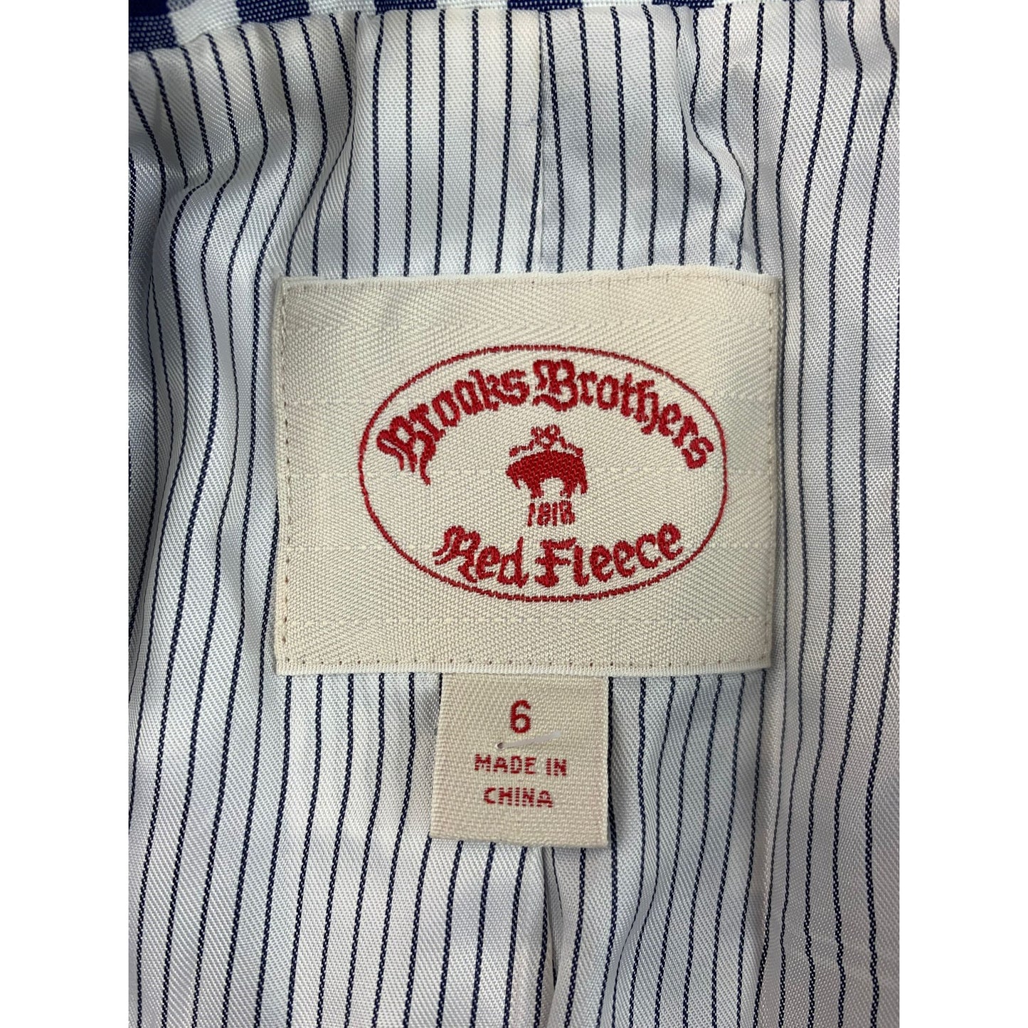 Brooks Brothers Women's 6 Blue White Checkered Pattern Blazer Preppy