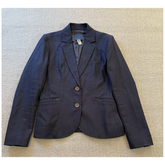 J.Crew Womens 0 Blue Two Button Long Sleeve Blazer Jacket Coat